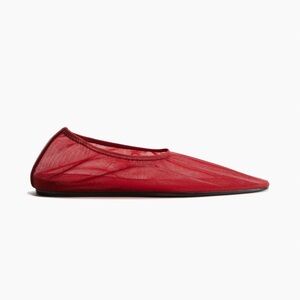 H&M red mesh flats